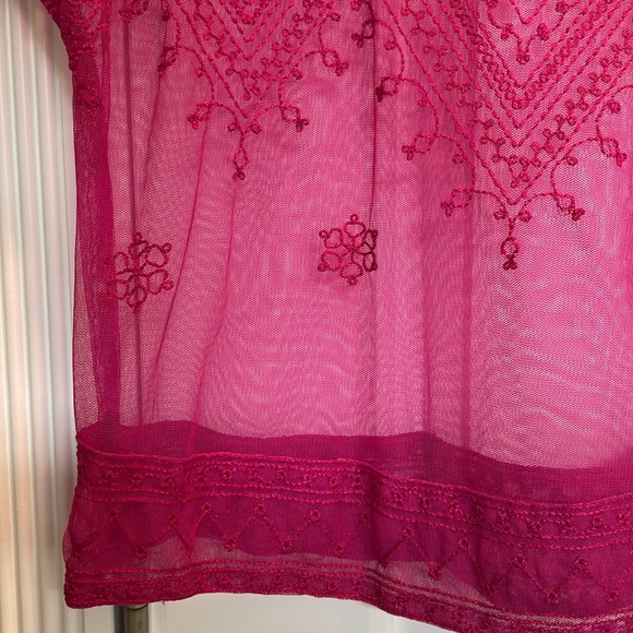 Free People sheer fuchsia crop top, XS - Picture 4 of 4